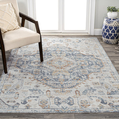 Shaemus Bohemian Medallion Low-Pile Machine-Washable Area Rug