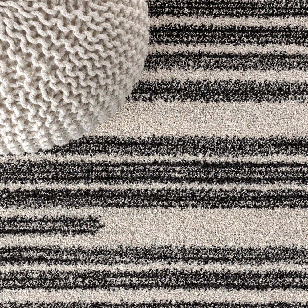 Khalil Modern Berber Stripe Area Rug