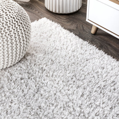 Aydin Solid Plush Shag Area Rug
