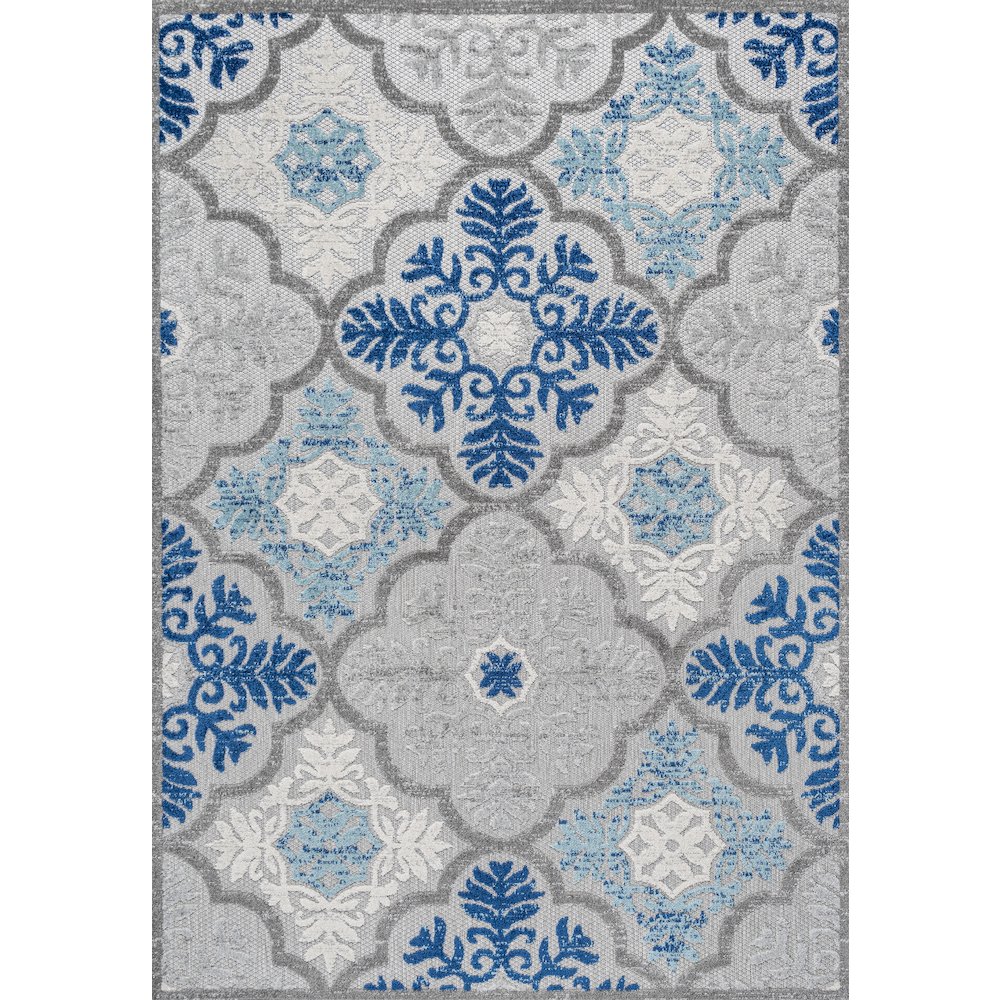 Cassis Ornate Ogee Trellis High-Low Indoor/Outdoor Area Rug