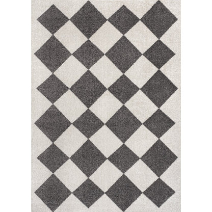Draper Classic Geometric Diamond Pattern Area Rug