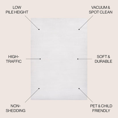 Cole Modern Minimalist Pinstripe High-Low Area Rug