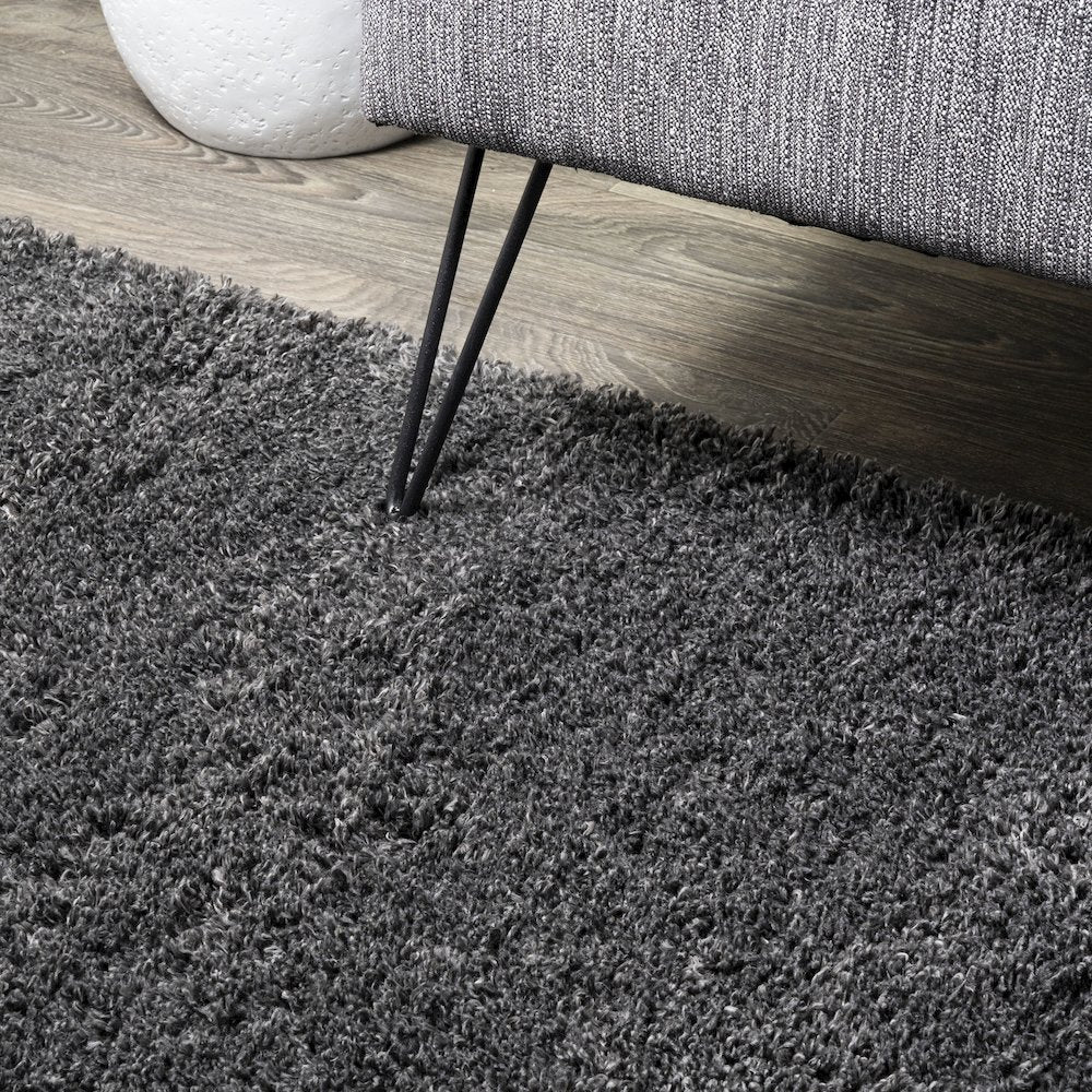 Groovy Solid Shag Area Rug