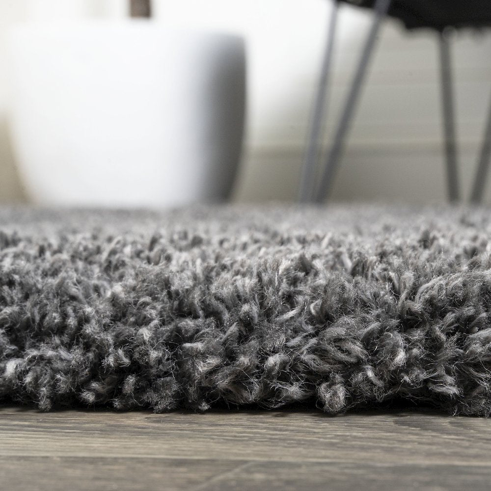 Groovy Solid Shag Area Rug