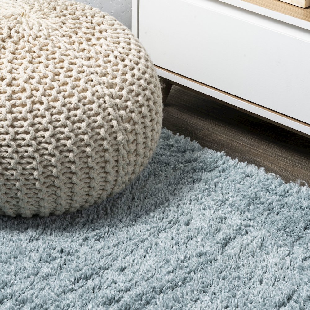 Groovy Solid Shag Area Rug