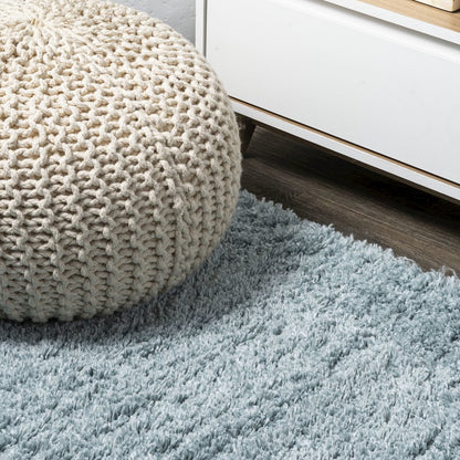 Groovy Solid Shag Area Rug