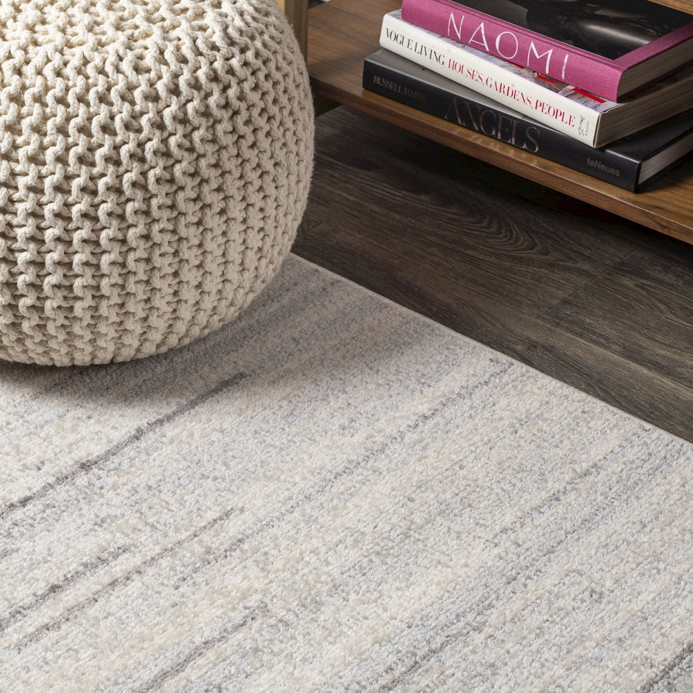 Linear Modern Half Stripe Area Rug