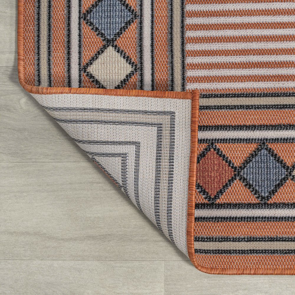 Sebastian High-Low Modern Diamond Border Area Rug