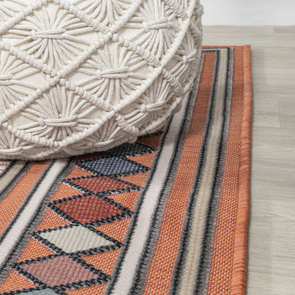 Sebastian High-Low Modern Diamond Border Area Rug