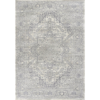 Modern Persian Vintage Medallion Cream Area