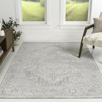 Modern Persian Vintage Medallion Cream Area