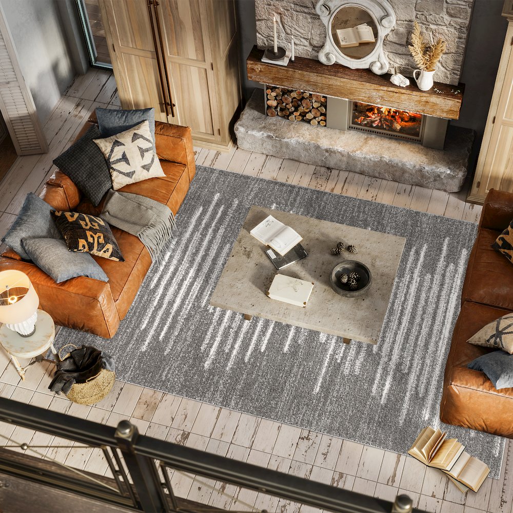 Aya Berber Stripe Geometric Area Rug