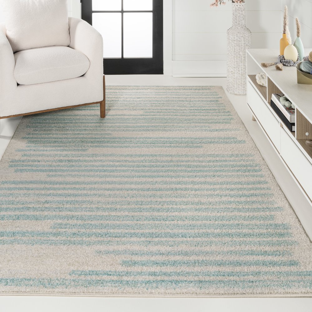 Khalil Modern Berber Stripe Area Rug
