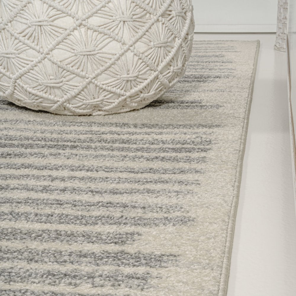 Khalil Modern Berber Stripe Area Rug