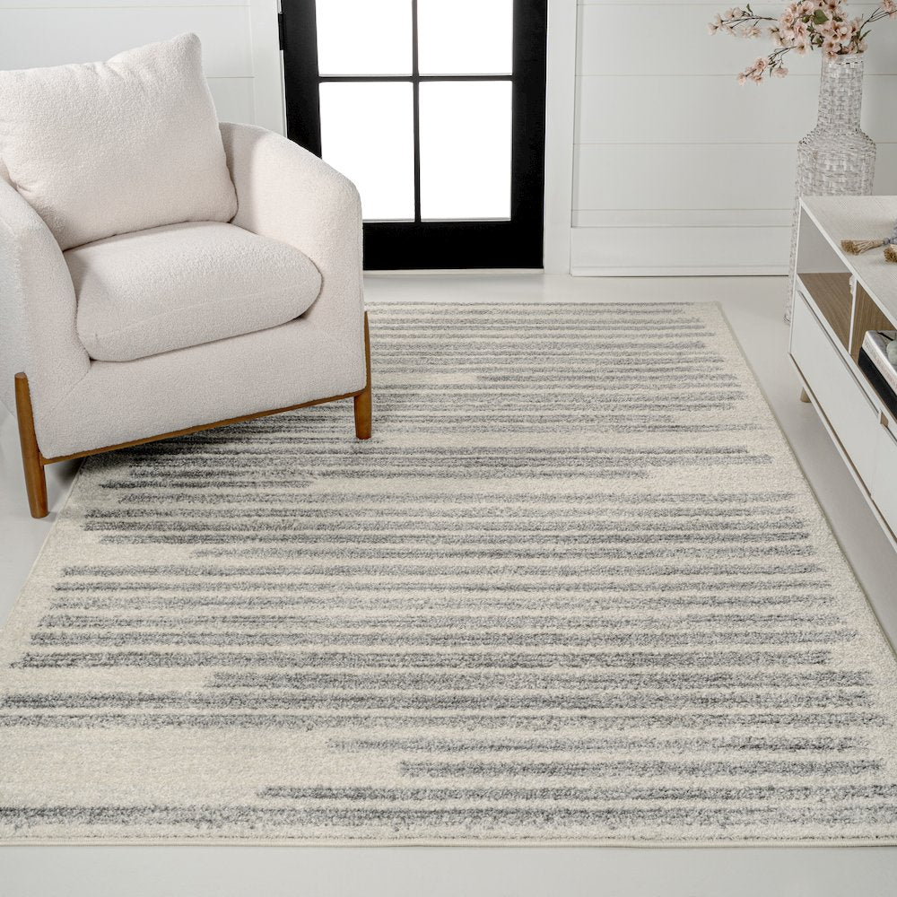 Khalil Modern Berber Stripe Area Rug