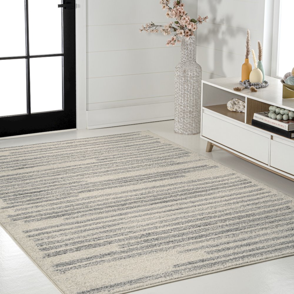 Khalil Modern Berber Stripe Area Rug