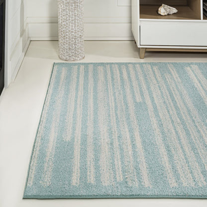 Khalil Modern Berber Stripe Area Rug