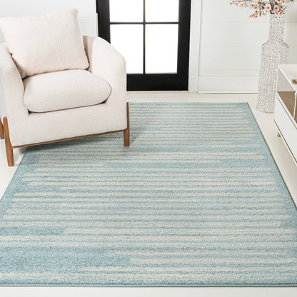 Khalil Modern Berber Stripe Area Rug