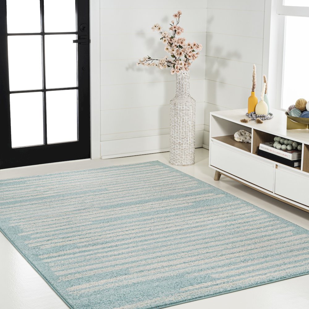 Khalil Modern Berber Stripe Area Rug