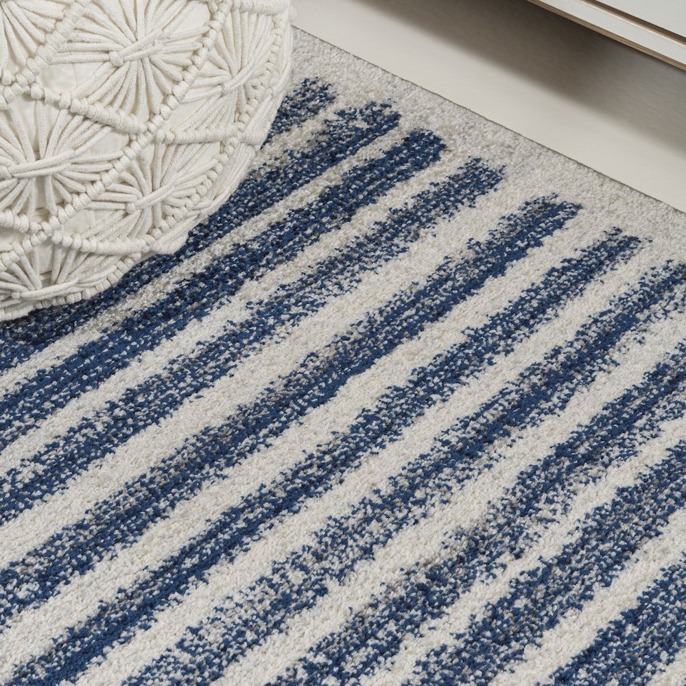 Khalil Modern Berber Stripe Area Rug