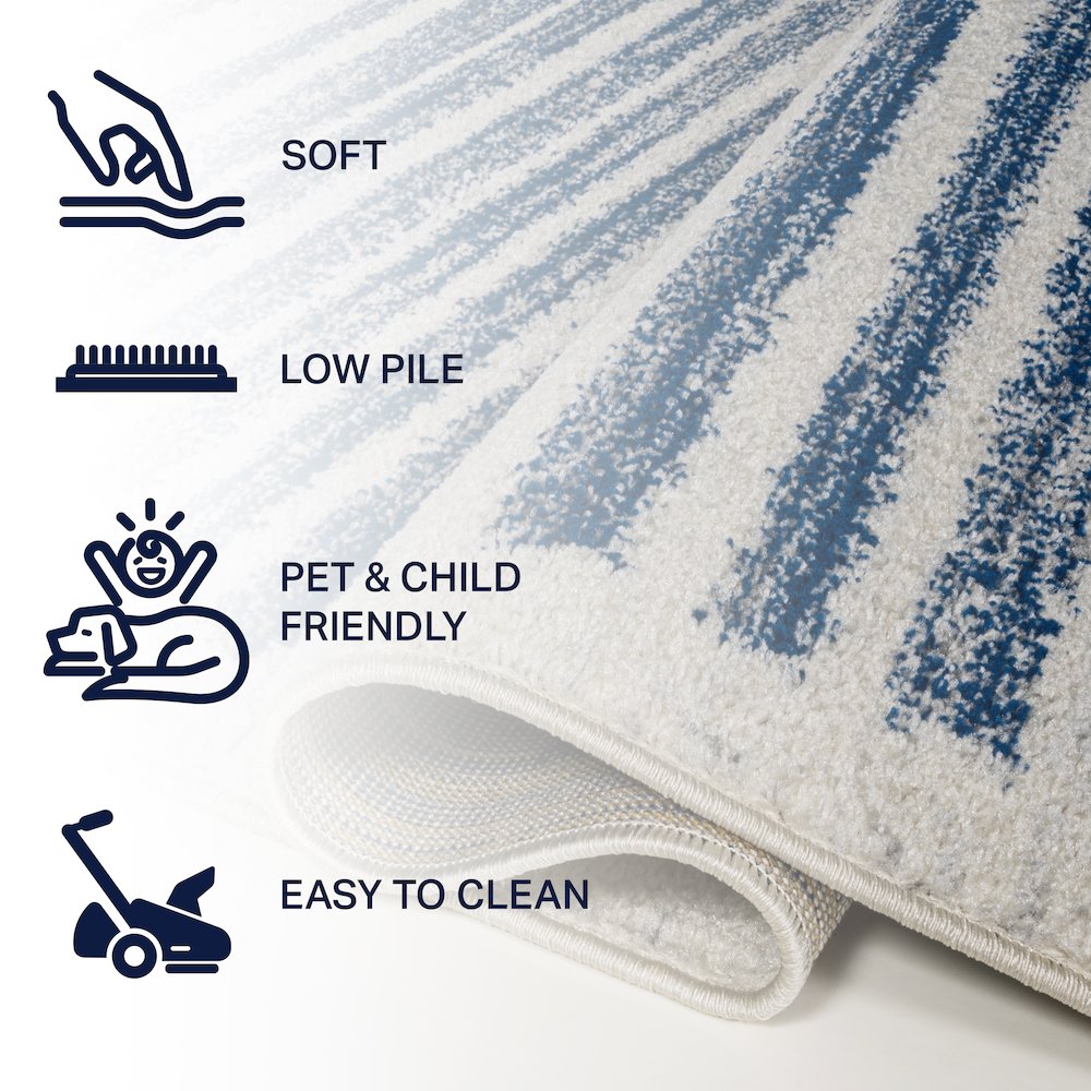Khalil Modern Berber Stripe Area Rug