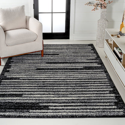 Khalil Modern Berber Stripe Area Rug