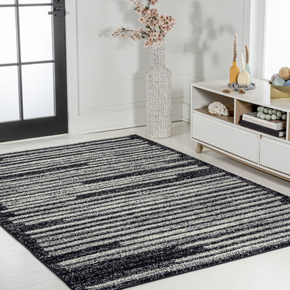 Khalil Modern Berber Stripe Area Rug
