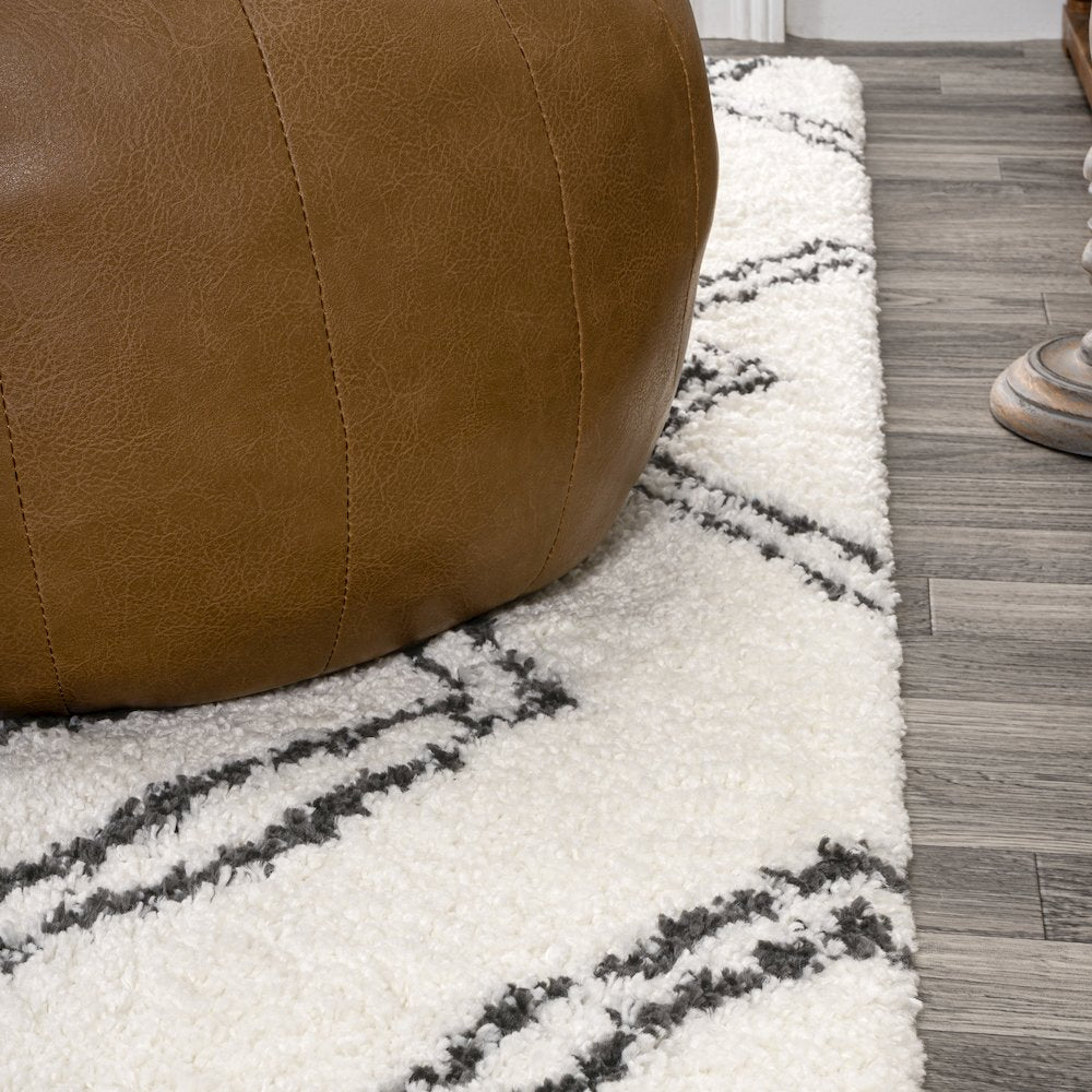 Deia Moroccan Style Diamond Shag Area Rug