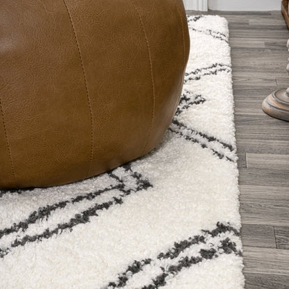 Deia Moroccan Style Diamond Shag Area Rug