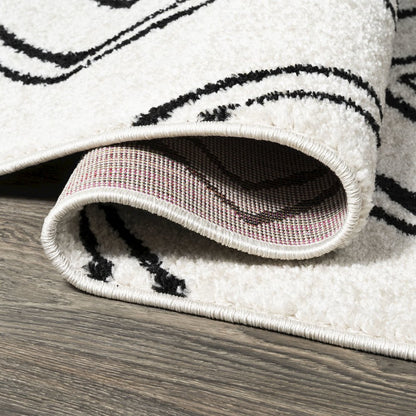 Deia Moroccan Style Diamond Shag Area Rug
