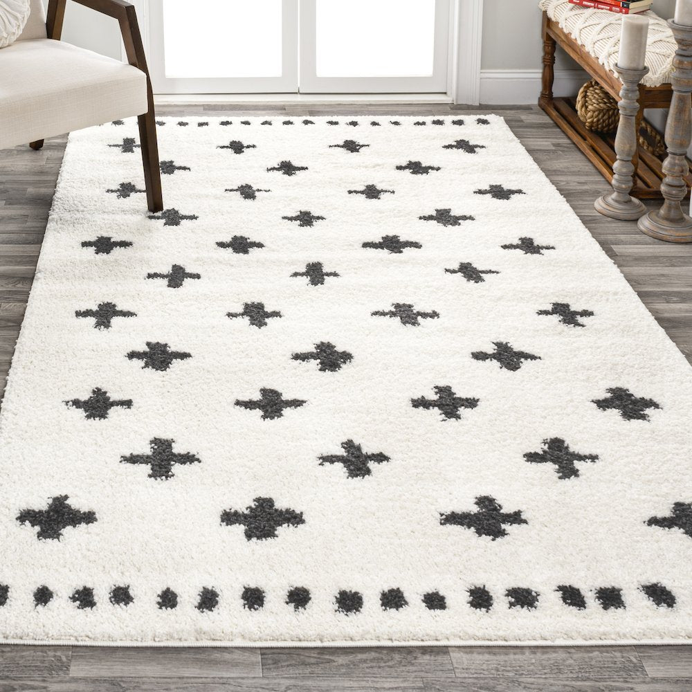 Cristo Berber Geometric Shag Area Rug