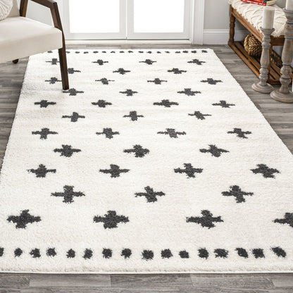 Cristo Berber Geometric Shag Area Rug