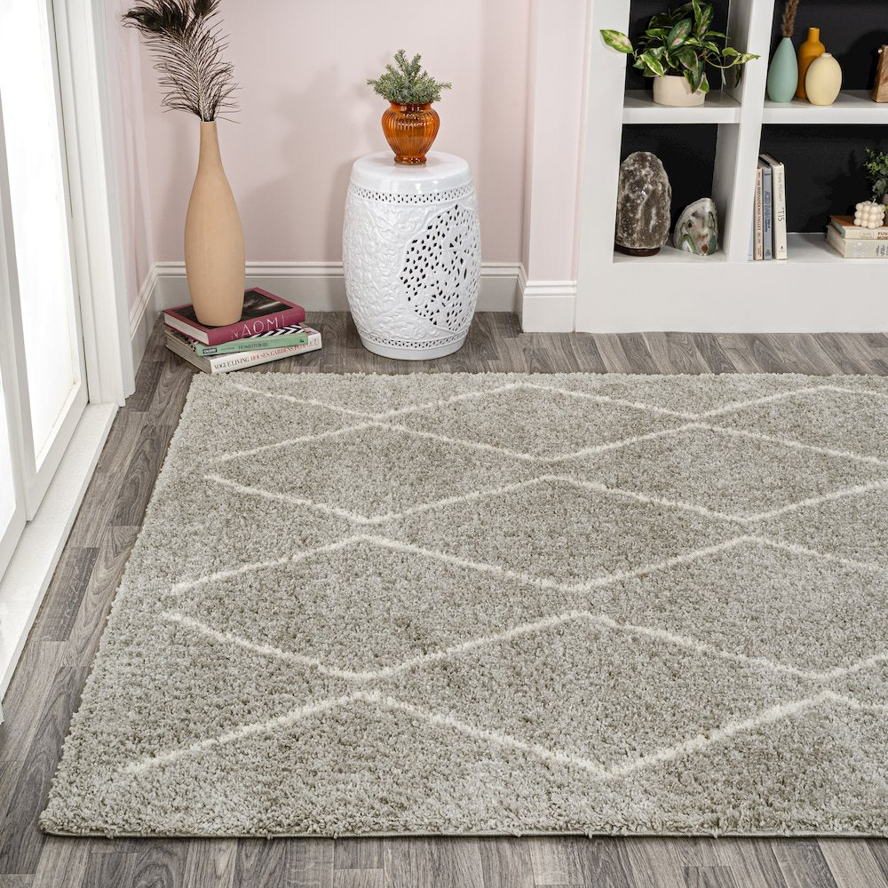 Cristo Berber Geometric Shag Area Rug