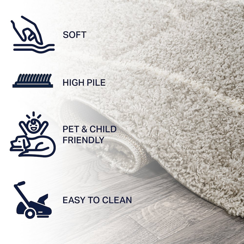 Cristo Berber Geometric Shag Area Rug
