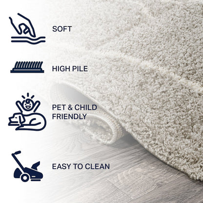 Cristo Berber Geometric Shag Area Rug