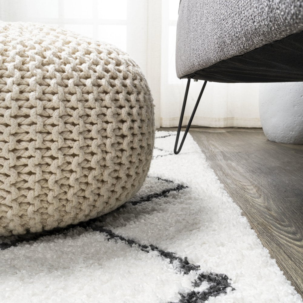 Cami Moroccan Style Diamond Shag Area Rug