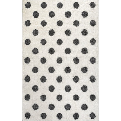 Pere Modern Charcoal Dot Shag Area Rug