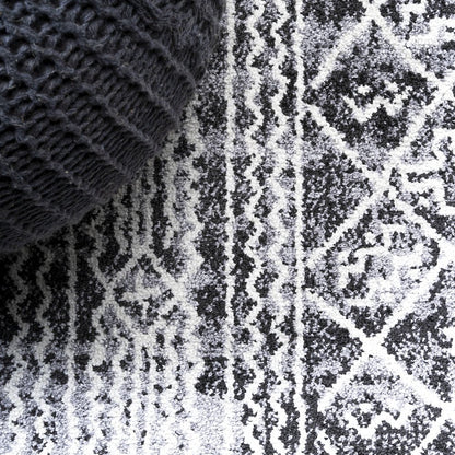 Iften Moroccan Geometric Distressed Area Rug