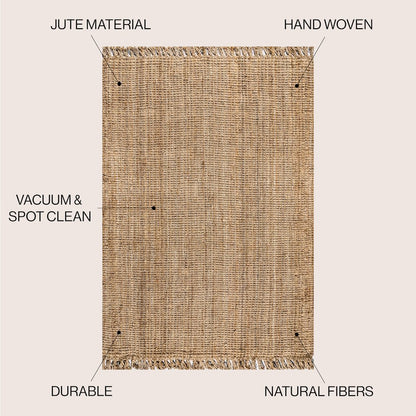 Pata Hand Woven Chunky Jute Area Rug