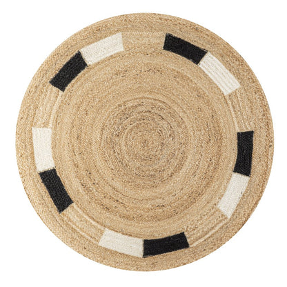 Porto Geometric Jute Circle Area Rug