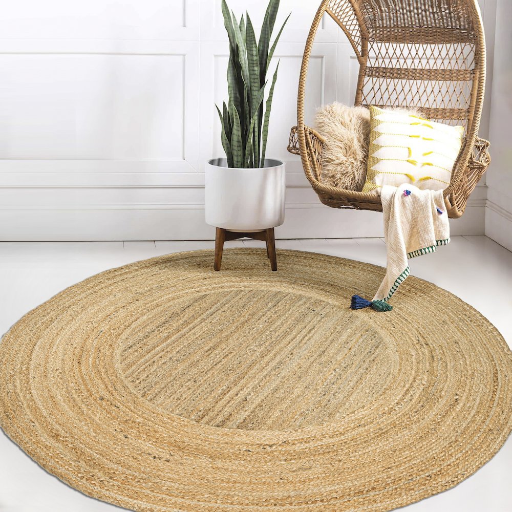 Harmony Boho Jute Circle Area Rug