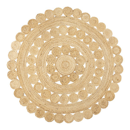 Daisy Hippy Jute Medallion Circle Area Rug
