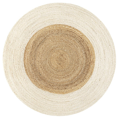 Oceana Two Tone Boho Jute Circle Area Rug