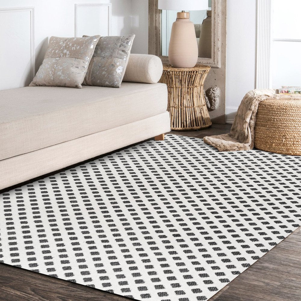 Rabat High-Low Pile Mini Diamond Trellis Area Rug