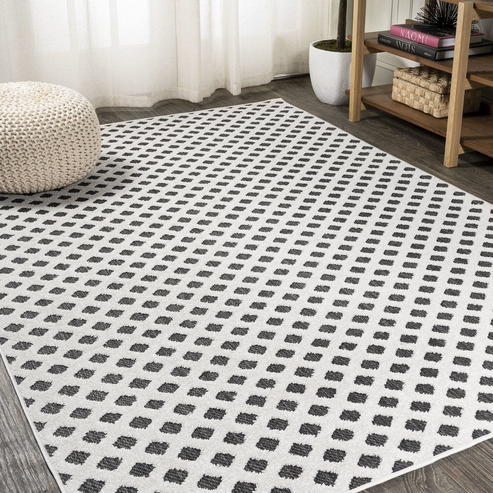 Rabat High-Low Pile Mini Diamond Trellis Area Rug