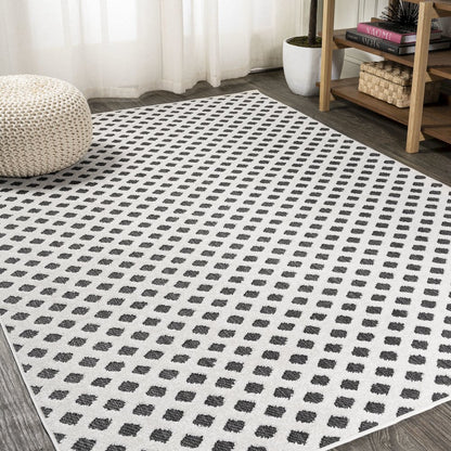 Rabat High-Low Pile Mini Diamond Trellis Area Rug