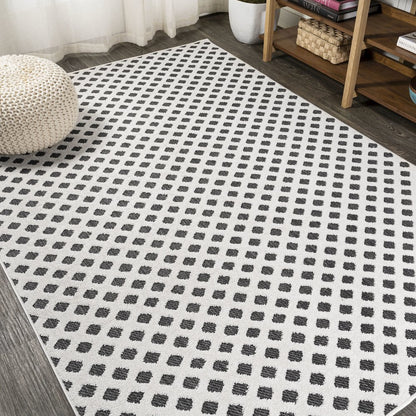 Rabat High-Low Pile Mini Diamond Trellis Area Rug