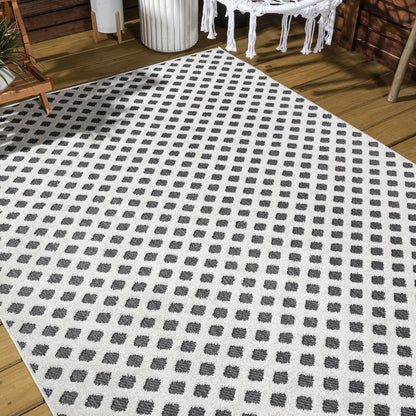 Rabat High-Low Pile Mini Diamond Trellis Area Rug