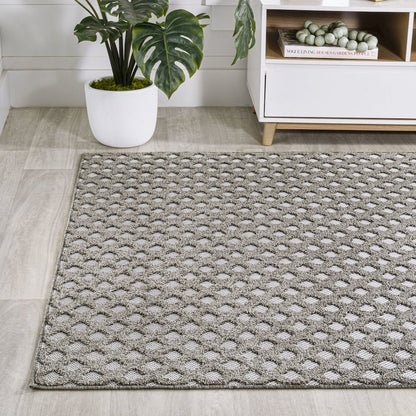 Rabat High-Low Pile Mini Diamond Trellis Area Rug
