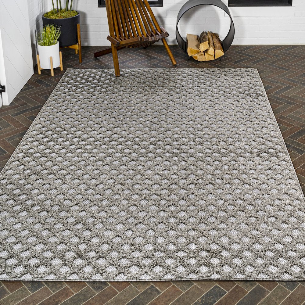 Rabat High-Low Pile Mini Diamond Trellis Area Rug